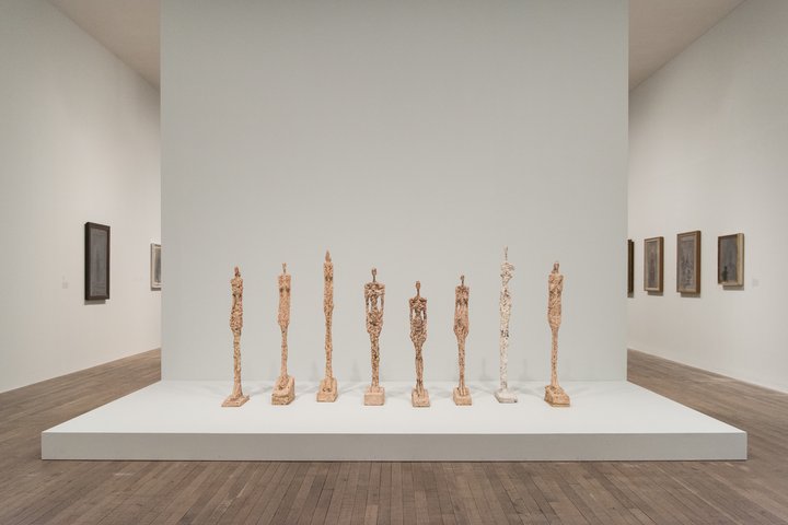 Installation view of the Women of Venice 1956 in Alberto Giacometti at Tate Modern Collection Fondation Alberto et Annette Giacometti, Paris © Alberto Giacometti Estate, ACS/DACS, 2017 Courtesy of Tate Photography