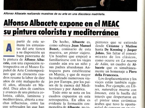 Alfonso Albacete expone en el MEAC su pintura colorista y mediterránea