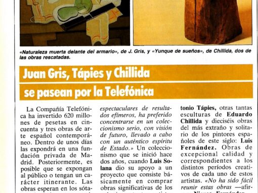 Juan Gris, Tápies y Chillida se pasean por la Telefónica