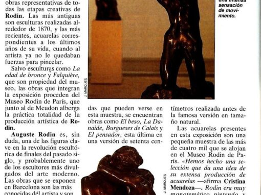 Las mejores esculturas y acuarelas de Rodin se exponen en Barcelona